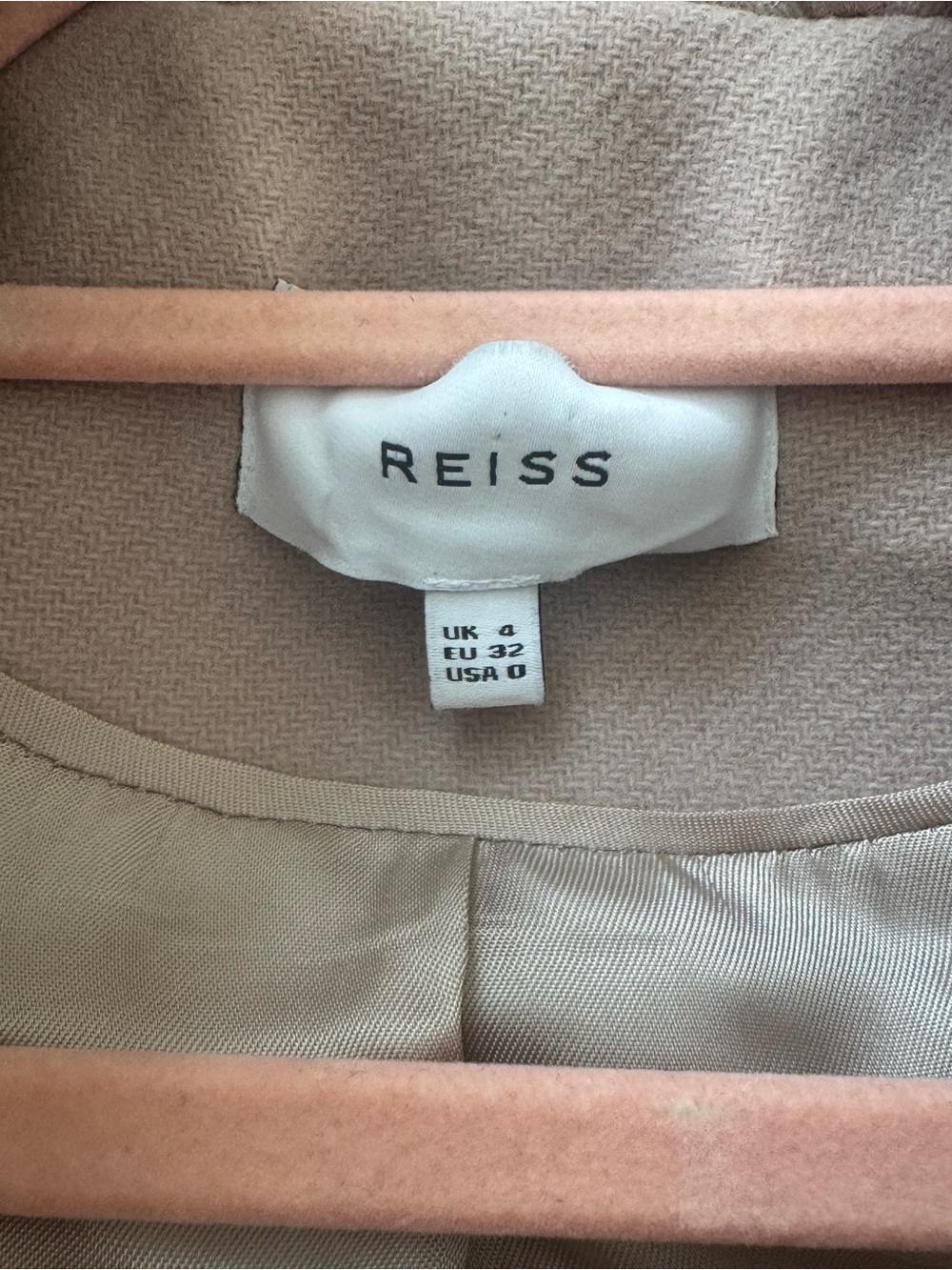 Reiss Blush Wool-Blend Trench Coat - Picture 2 of 5